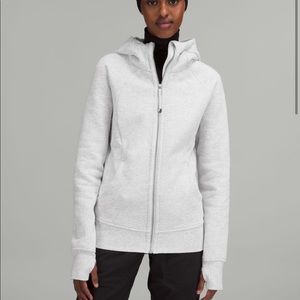 lululemon Scuba Full Zip Hoodie. Size 4. Colour: Heathered Core Ultra Light Grey
